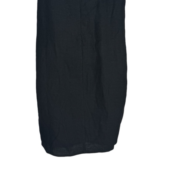 Tuckernuck Linen Lea Mini Dress Black XXL NWT Shift Bow Back Strap Sleeveless - Picture 10 of 14